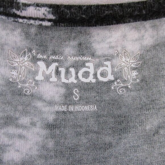 Mudd Black and White Tie Dye Relaxed Fit Tank - Picture 8 of 11
